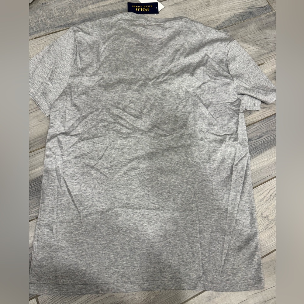 Polo Ralph Lauren Men's Custom Slim Fit V-Neck T-Shirt Grey Heather L - Picture 6 of 6
